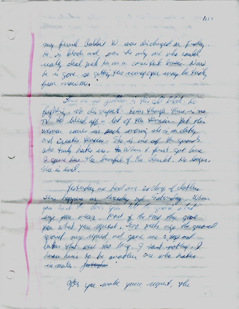 Dr John WorldPeace 2008 Prison Journal